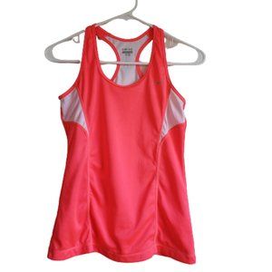 Hind Tank Top Women Workout Racerback Gym Neon Orange & White Size Small